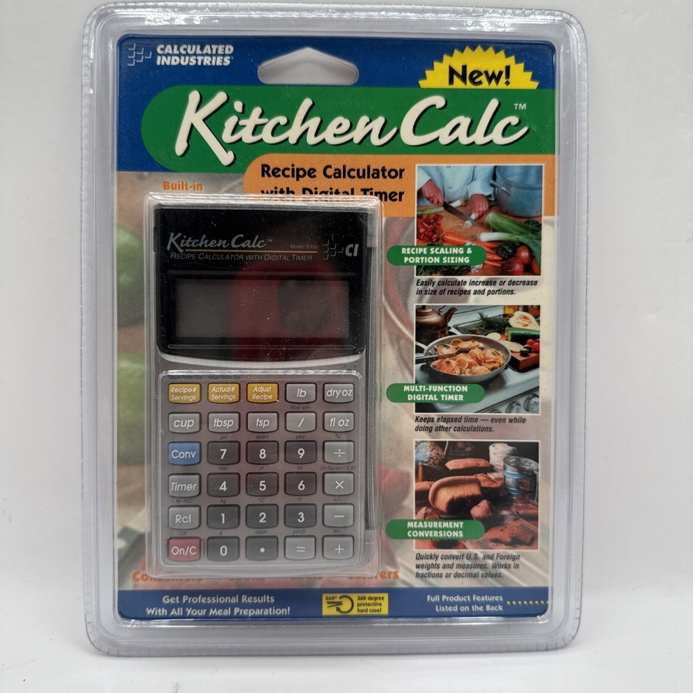 New Calculated Industries Kitchen Pocket Calculator With Recipe Conversions
